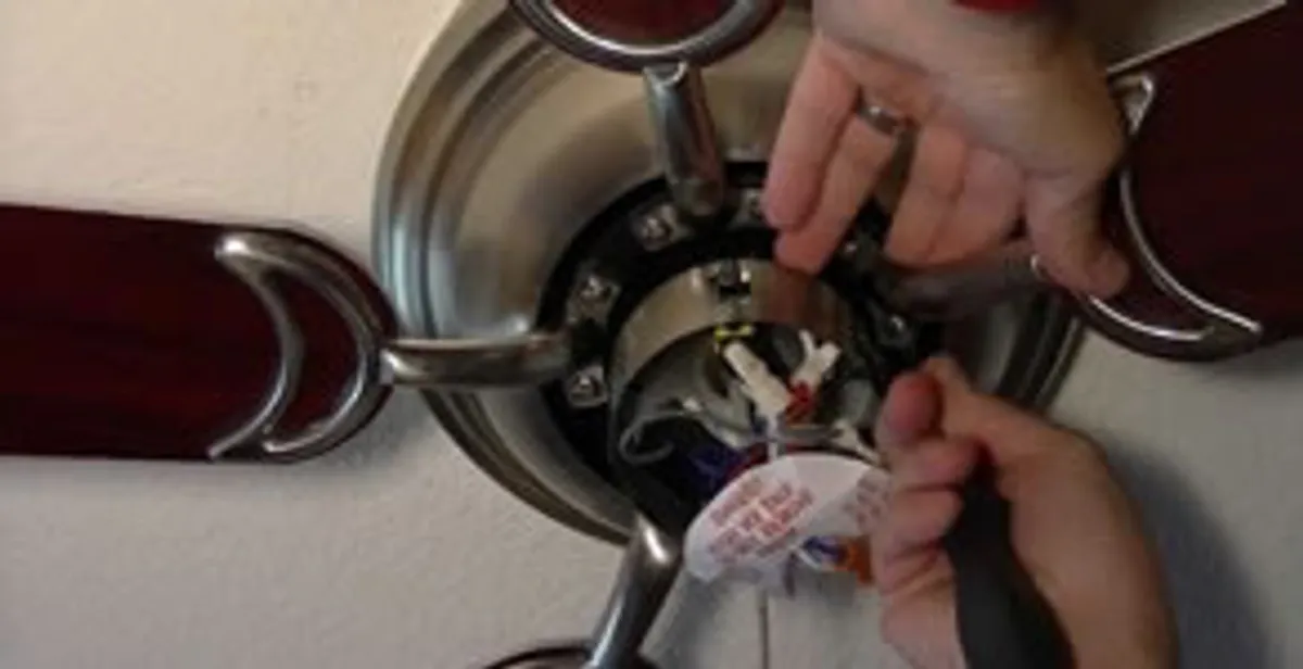 Ceiling fan installation with electrical wiring and mounting by professional electrician in Flagstaff, AZ