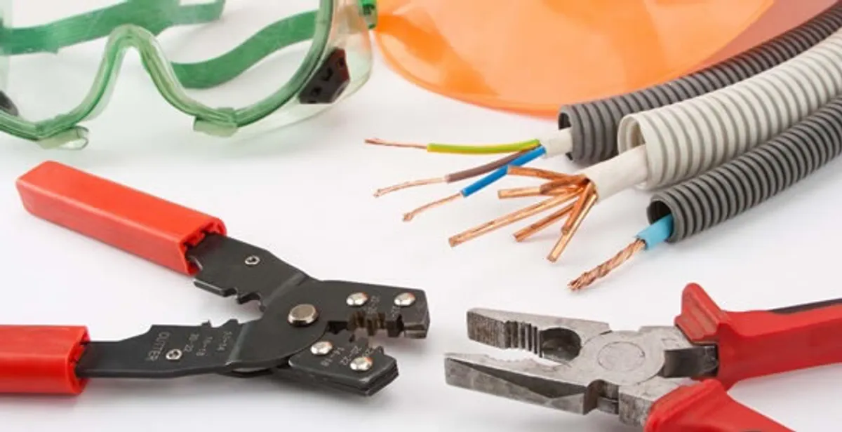 Electrical wiring repair with professional tools and safety equipment in Williams, AZ