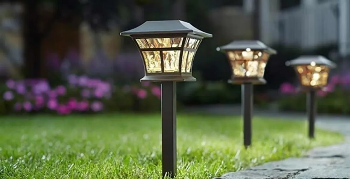 landscape lighting installation services with professionally installed pathway lights in Flagstaff, AZ